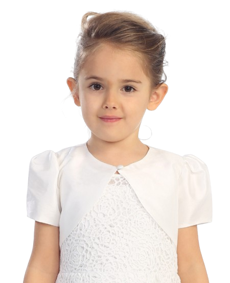 TT7903 - Tafffeta Bolero Jacket (Ivory)