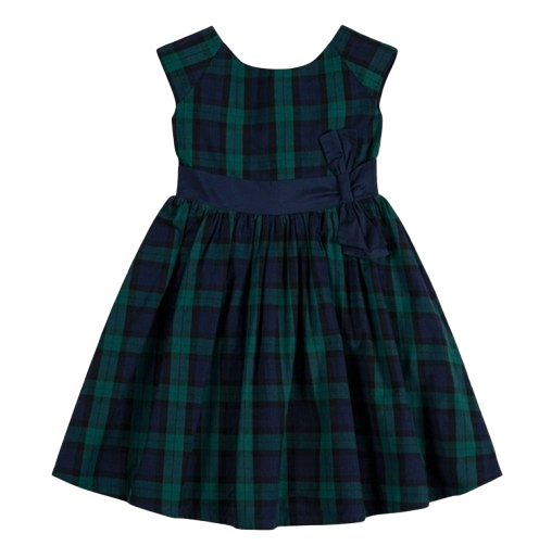 23HG6 - Cap Sleeve Organic Party Dress with Bow Sash