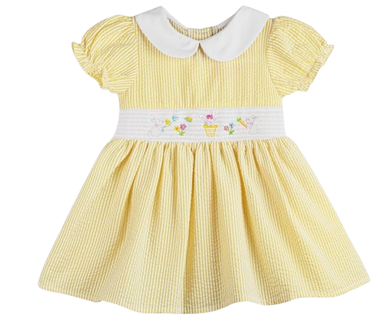 8432S7 - Yellow Smocked Easter Dress