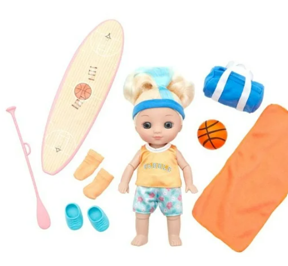 20608 - Madame Alexander It's All Me!® 8-Inch Doll, Basketball + Paddle Board Light Skin Tone/Blue Eyes/Blonde Hair