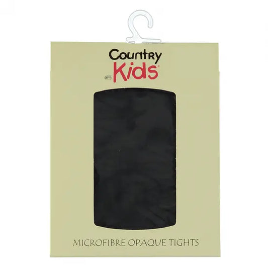 Country Kids - CK010B - Microfibre Opaque Tights Black Cadiz Boutique, Inc.