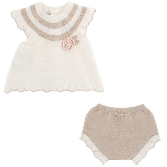 Mayoral 1201 Girls Taupe Cotton Short Set Cadiz Boutique, Inc.