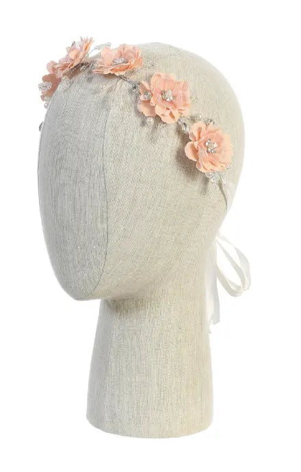 TT136 - Silk Flower Headband with Rhinestones and Pearls Cadiz Boutique, Inc.