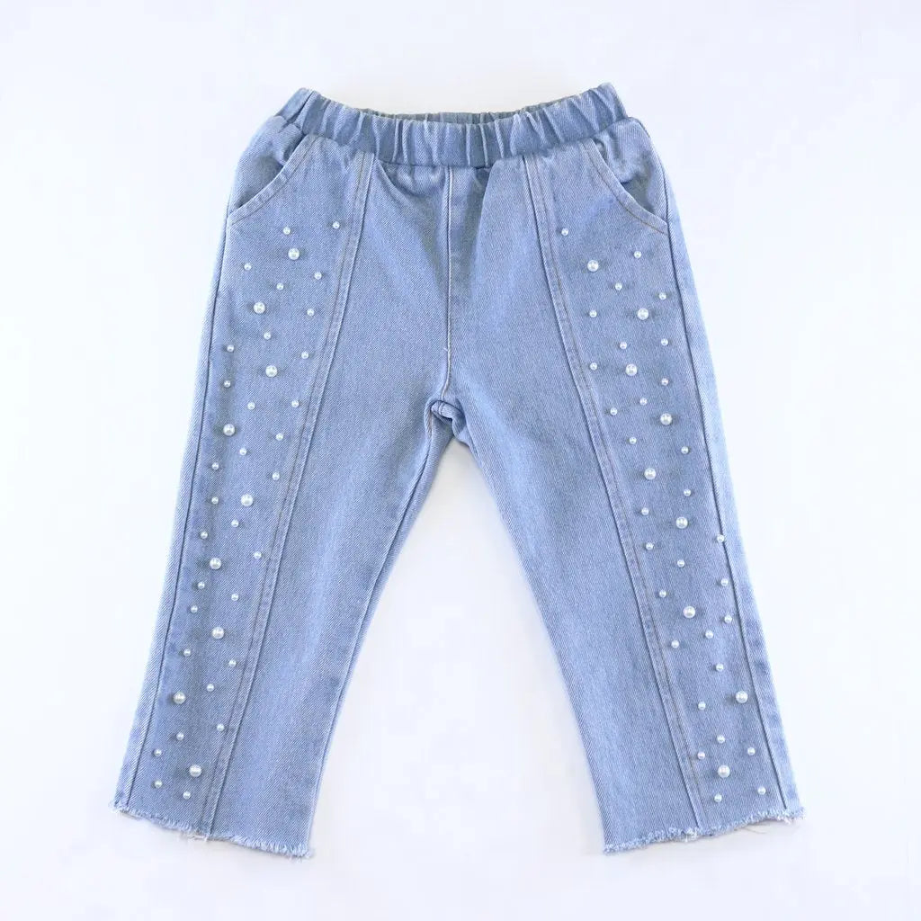 Doe A Deer - 12056 - Studded Pearl Jeans Cadiz Boutique, Inc.