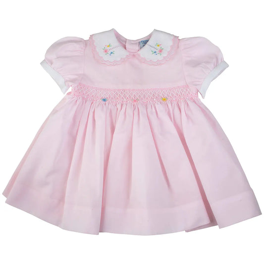 Feltman 17579 - Scalloped Smocked Flower Dress Cadiz Boutique