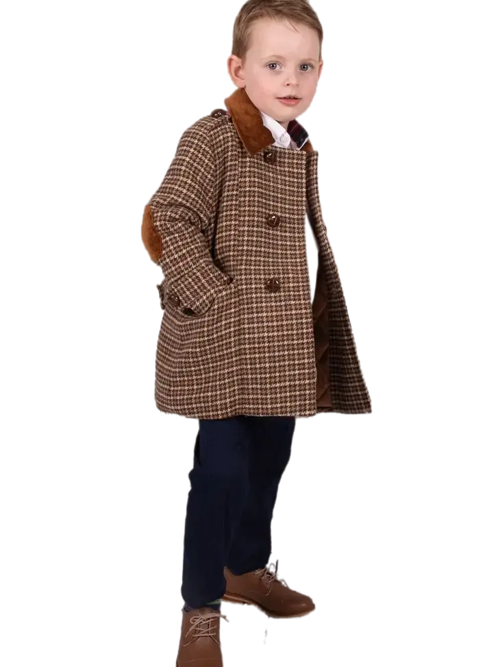 1900-a - Beau Kids Brown Coat w/hat Cadiz Boutique, Inc.