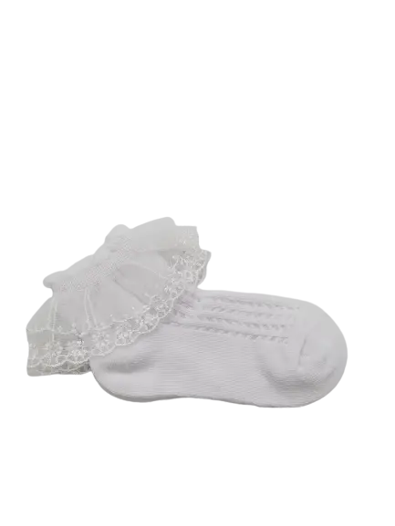 38357 - Ruffle Trim Ankle Socks Cadiz Boutique, Inc.