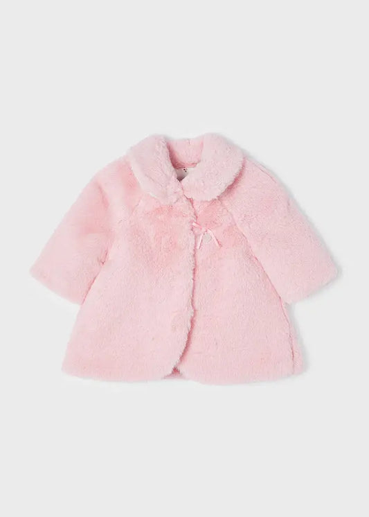 2405P - Mayoral Faux Fur Coat Soft Pink Cadiz Boutique, Inc.