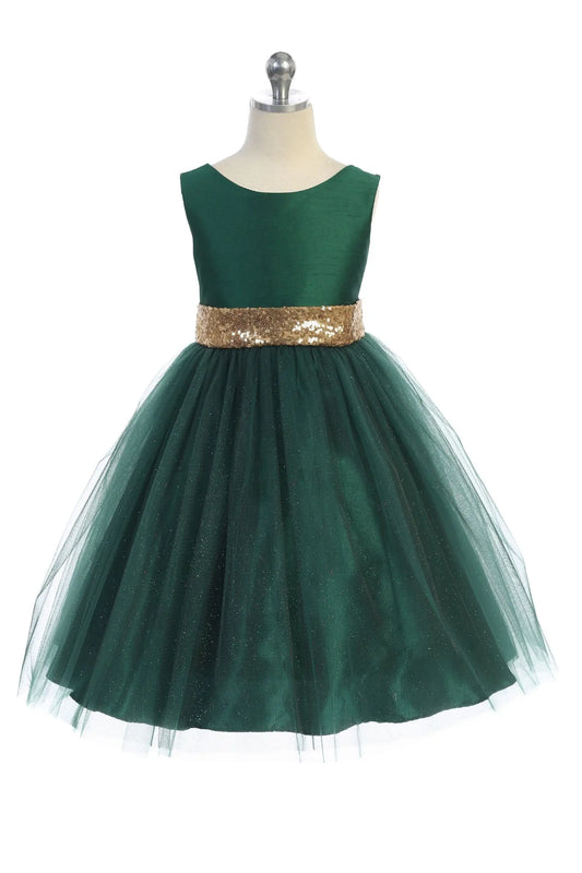 KD498G - Green Sequin Back V Cadiz Boutique