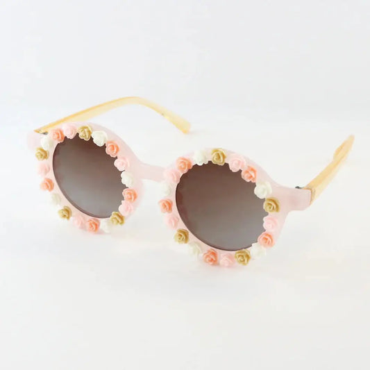 DOD5471 - Floral Frame Sunglasses - Pink Cadiz Boutique, Inc.