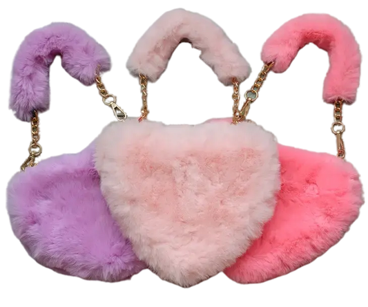 FHP - Sparkle Sisters Furry Heart Purse Cadiz Boutique, Inc.