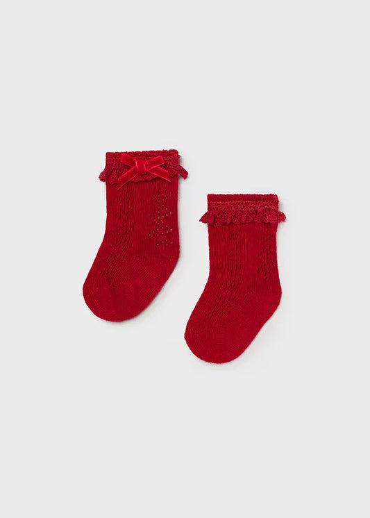 Mayoral 9427R - Socks Red Cadiz Boutique