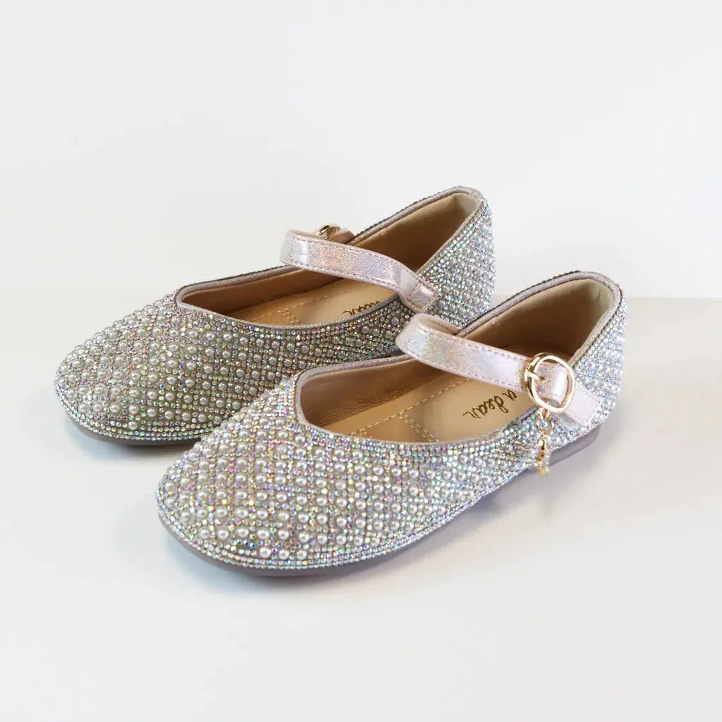 DODS99556 - Jewel Flat Shoes - Pink Cadiz Boutique, Inc.