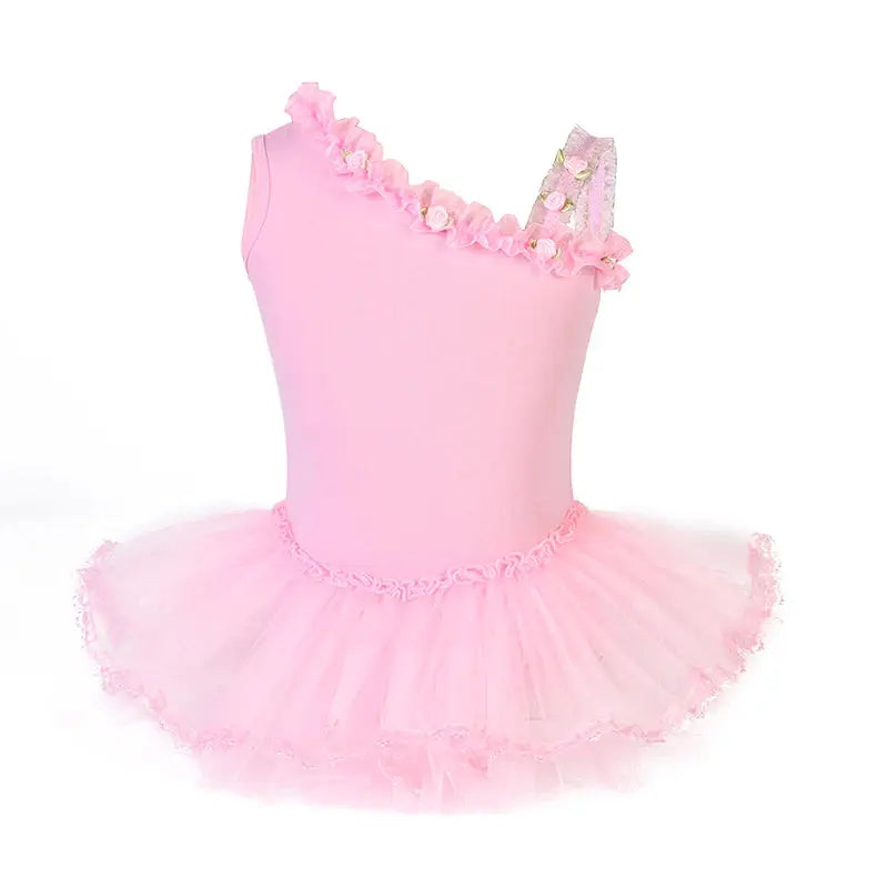 BD043P - Pink Asymmetrical Ballet Dress Cadiz Boutique, Inc.