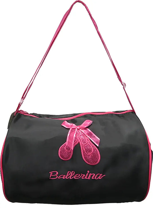 BG109SBK - Black Sparkle Ballet Shoe Duffel Cadiz Boutique, Inc.