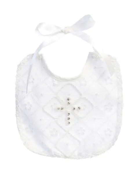 Copy of BIB3 - Satin Bib With Cross Cadiz Boutique, Inc.