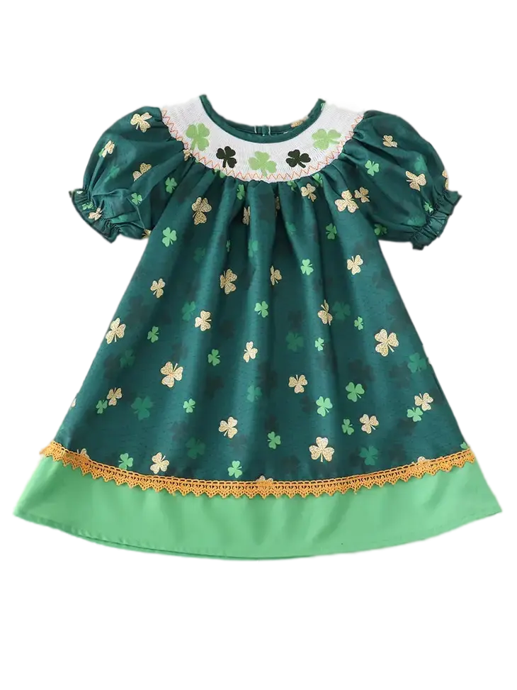 23003 - Honeydew Forest Clover Smock Cadiz Boutique, Inc.