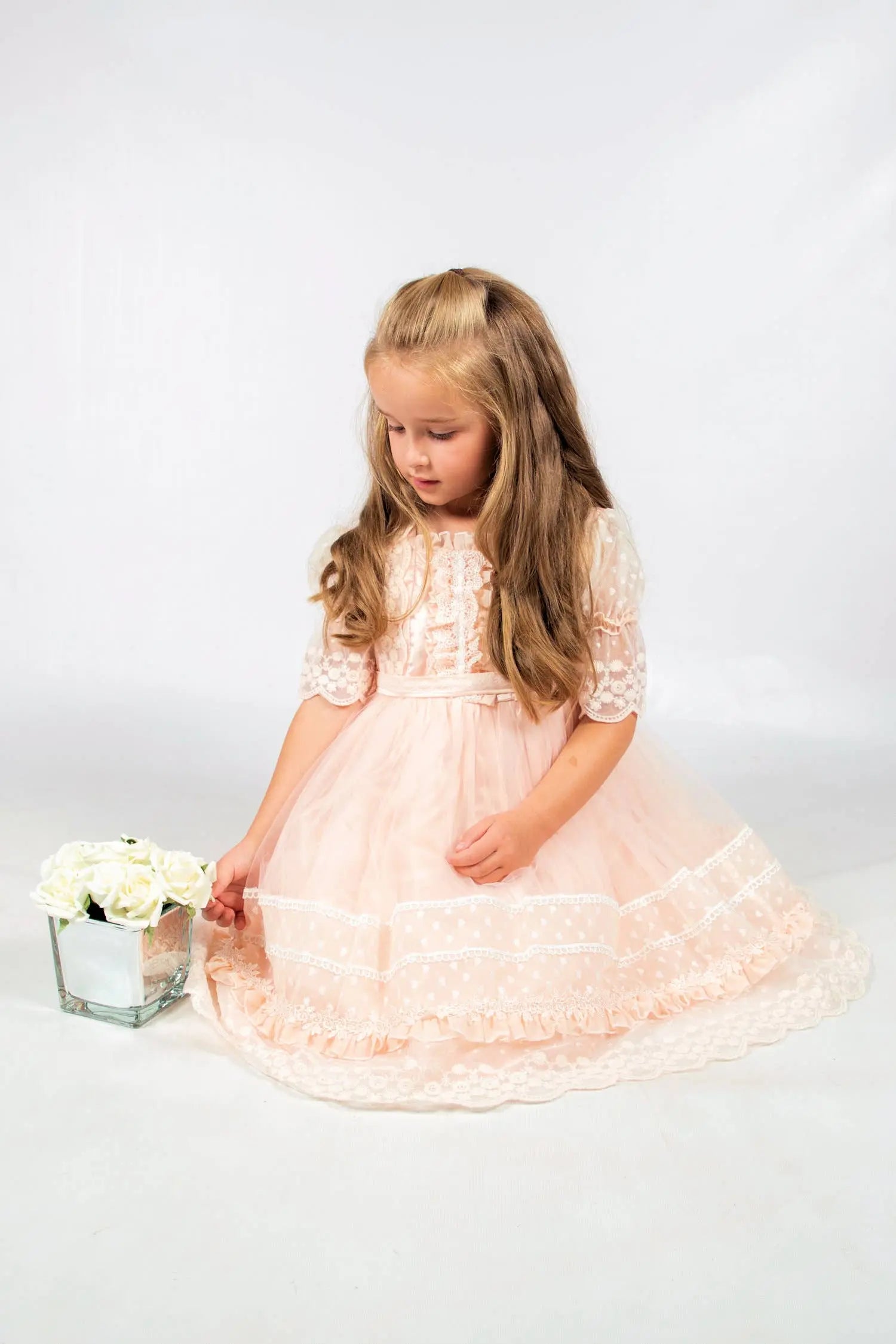 Beau Kids - GA7027 - Peach Dress Cadiz Boutique, Inc.