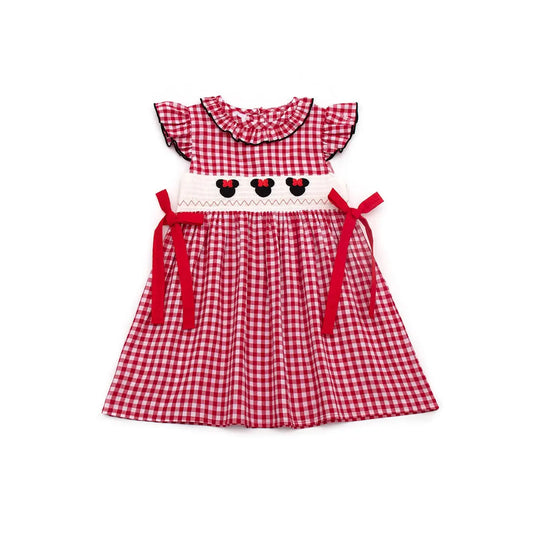 HDMD - Red Gingham Smocked Ruffle Dress Cadiz Boutique, Inc.