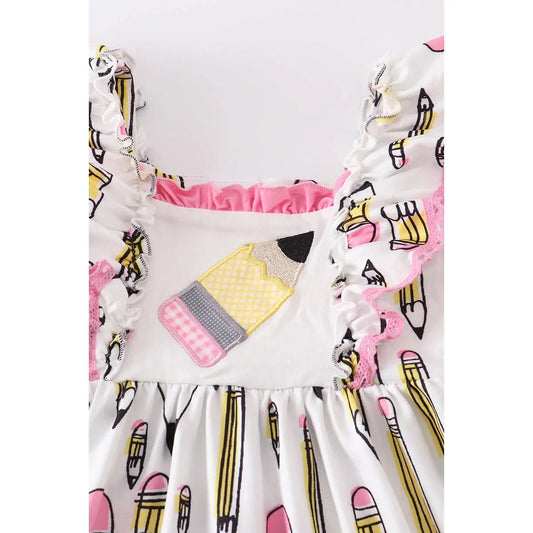 HDPEN - Back To School Pencil Ruffle Dress Cadiz Boutique, Inc.