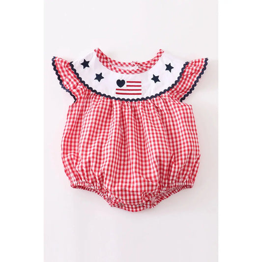 HDPF - Patriotic Flag Embroidery Girl Bubble Cadiz Boutique, Inc.