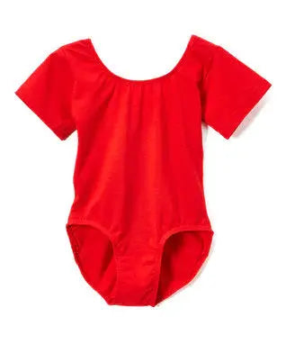 LT006R-S - Red Short Sleeve Leotard Cadiz Boutique, Inc.