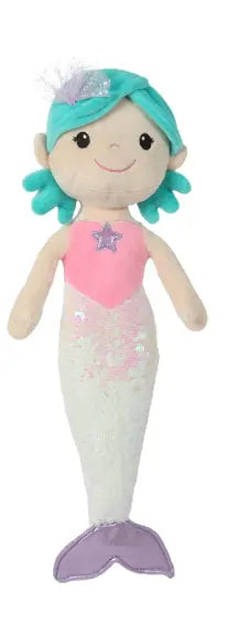 80731P - Linzy 20" Coral Mermaid Sequin Doll - Pink Cadiz Boutique, Inc.