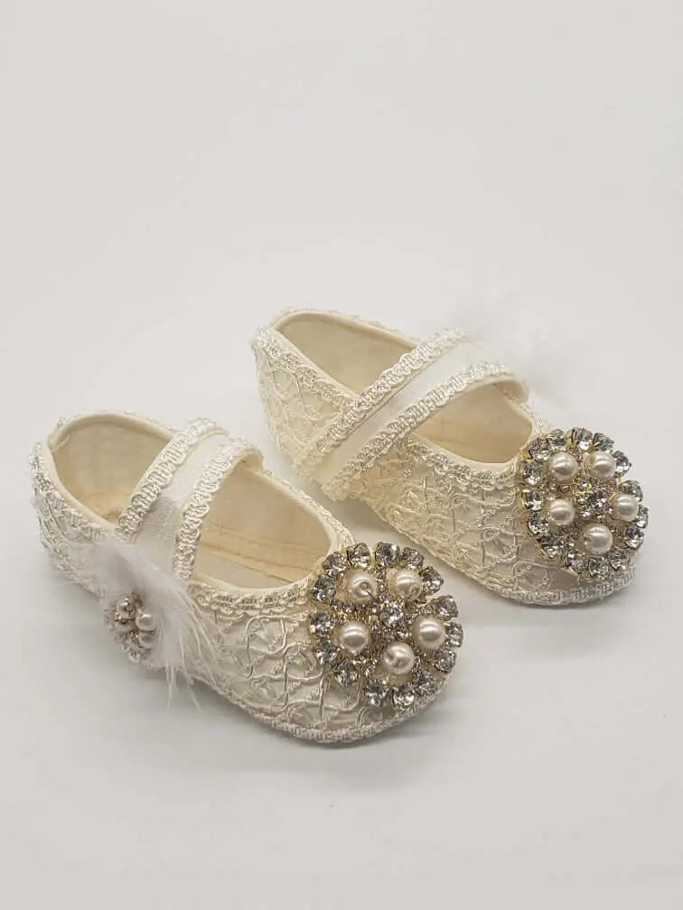 045 - Baptism Shoes - Beige Cadiz Boutique, Inc.
