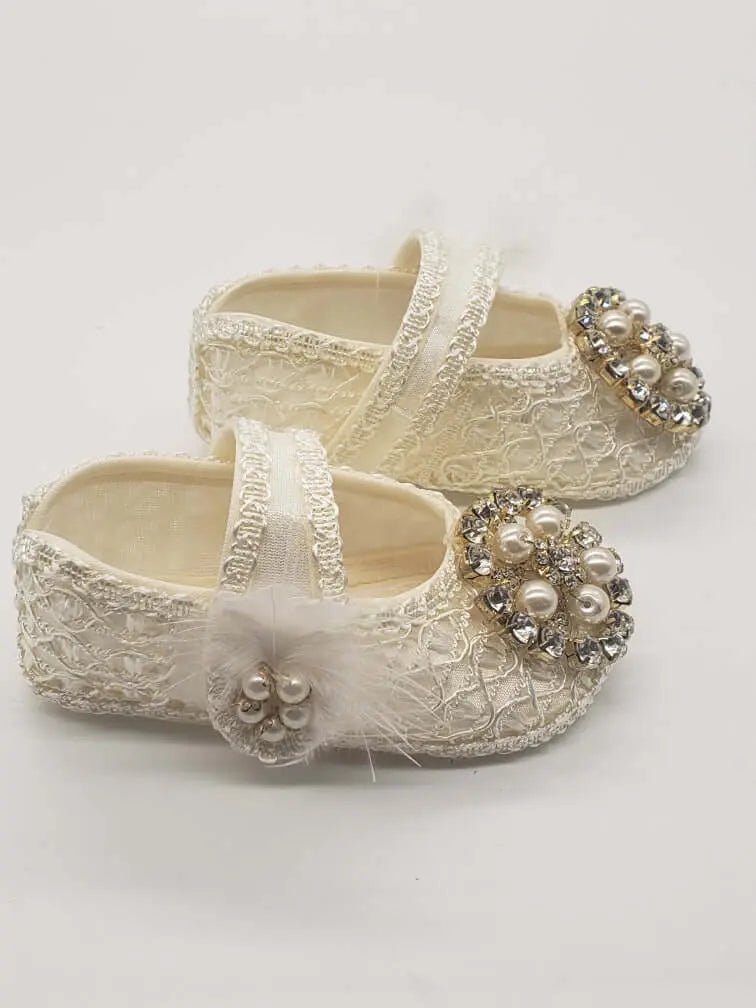 045 - Baptism Shoes - Beige Cadiz Boutique, Inc.