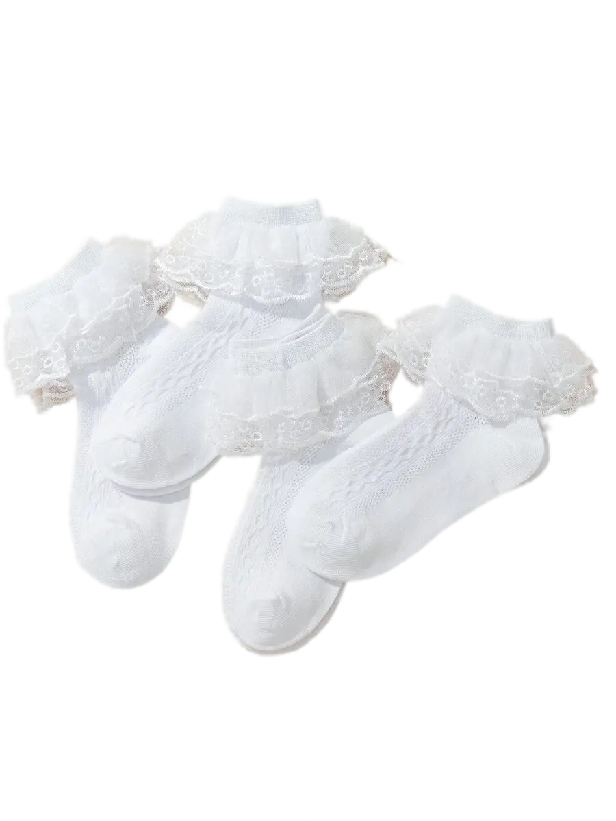 38313 - Ruffle Trim Ankle Socks Cadiz Boutique, Inc.