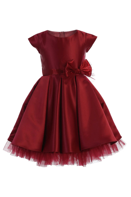 SK711B - FULL PLEATED SATIN WITH OVERSIZED BOW Cadiz Boutique, Inc.