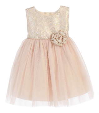 Blush Vintage Jacquard Tulle Dress Cadiz Boutique