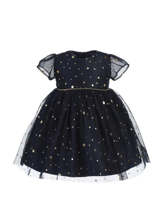 NAVY GOLD STAR DOT SOFT MESH Cadiz Boutique