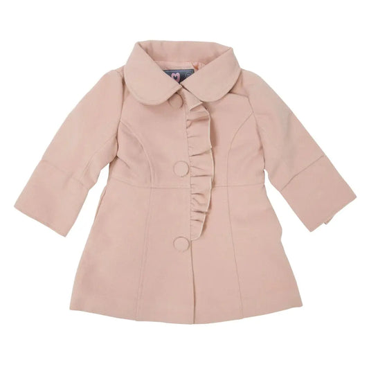 Korango - SOC002PP - Pink Frill Overcoat Cadiz Boutique